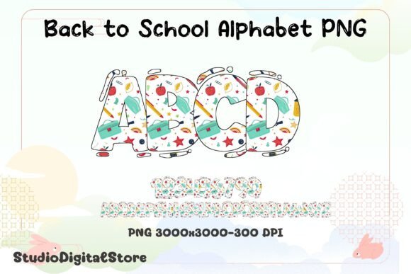 Back to School Alphabet PNG Guide