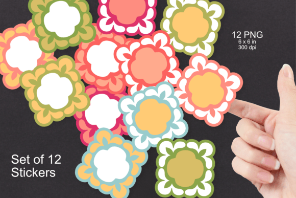 Bloom Block Rounded Square Sticker Set: Integrating Spring Aesthetics into Creative Workflows