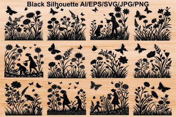Bringing Nature to Life with the Black Silhouette Gardens Bundle