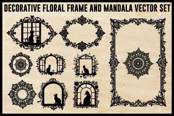 Elevate Your Projects with a Vintage Floral Laser Cut Ornamental Frame Set