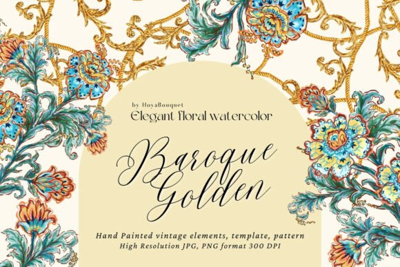 Elevating Brand Narratives Through the Baroque Golden Elegant Floral Collection