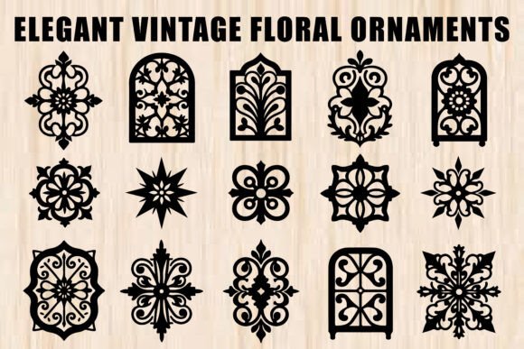 Elevating Modern Design with the Timeless Appeal of a Vintage Floral Ornament Set