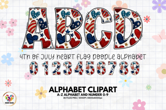 Evaluating the 4th of July Heart Flag Doodle Alphabet for Creative Projects