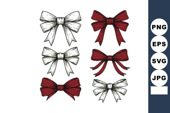 Hand Drawn Red and White Ribbon Bows Vec: A Practical Guide for Designers and Crafters