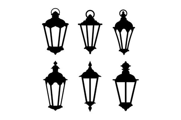 Illuminating Design: A Guide to Vintage Street Lantern Silhouettes Vector Sets