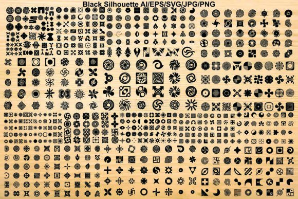 Silhouette Geometric Symbols Bundle for Modern Design
