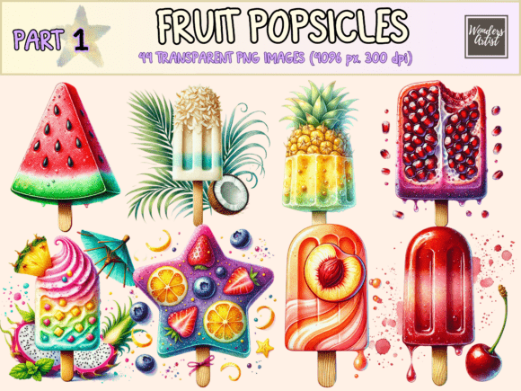Strategic Design Decisions: Leveraging Fruit Popsicles Clipart for Summer Branding