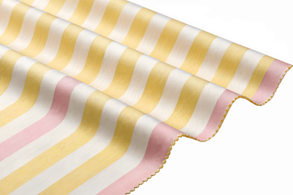 Striped Fabric Waves Yellow Pink White: Elevating Modern Design with Textural Elegance