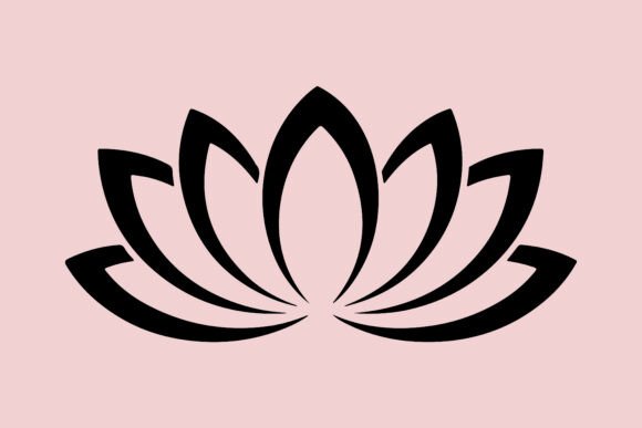Stylized Lotus Petals: Elevating Design with the Black Lotus Flower Silhouette