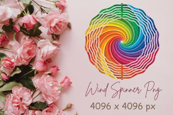 Transform Your Space with a Colorful Spiral Wind Spinner PNG Design