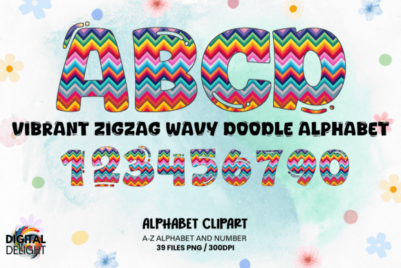 Unleashing Creativity with the Vibrant Zigzag Doodle Alphabet PNG: A Modern Design Essential