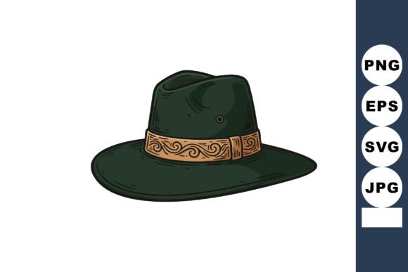 Wide Brim Green Fedora Hat with Brown Decorative Band: A Design and Utility Evaluation